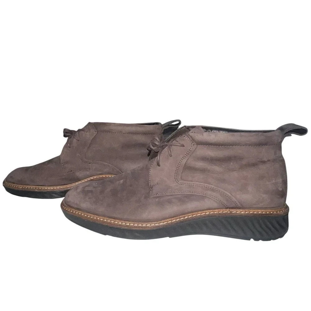 ECCO ST.1 Hybrid Phorene Chukka Boots Mens 8 EU 42‎ Brown Nubuck Waterproof